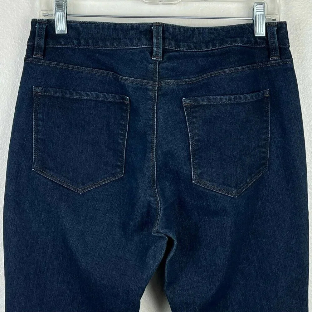 Ann Taylor Jeans Women's Sz 6 Curvy Skinny Fit Mid Rise Dark Wash Denim Blue - Picture 5 of 9